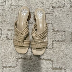 Vince Camuto Beige Woven Sandals